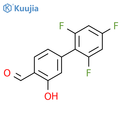 2-hydroxy-4-(2,4,6-trifluorophenyl)benzaldehyde structure