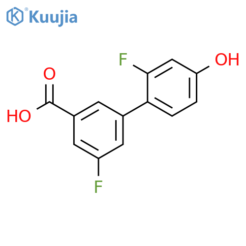 4-(3-Carboxy-5-fluorophenyl)-3-fluorophenol structure