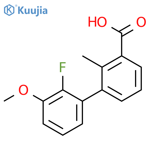 3-(2-Fluoro-3-methoxyphenyl)-2-methylbenzoic acid structure