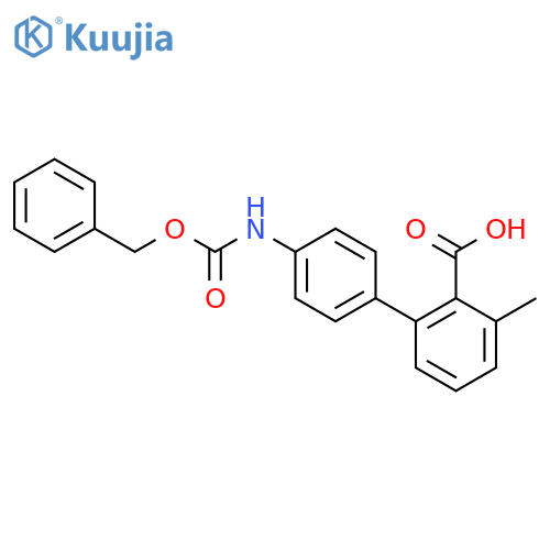 2-Methyl-6-[4-(phenylmethoxycarbonylamino)phenyl]benzoic acid structure