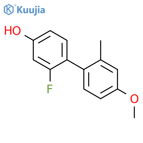 3-Fluoro-4-(4-methoxy-2-methylphenyl)phenol structure