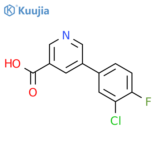 5-(3-Chloro-4-fluorophenyl)nicotinic acid structure