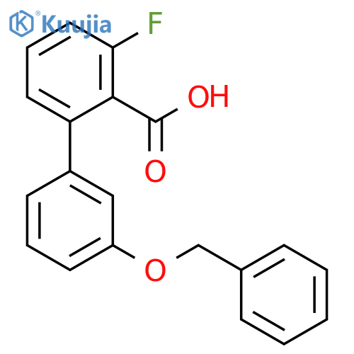 2-fluoro-6-(3-phenylmethoxyphenyl)benzoic Acid structure