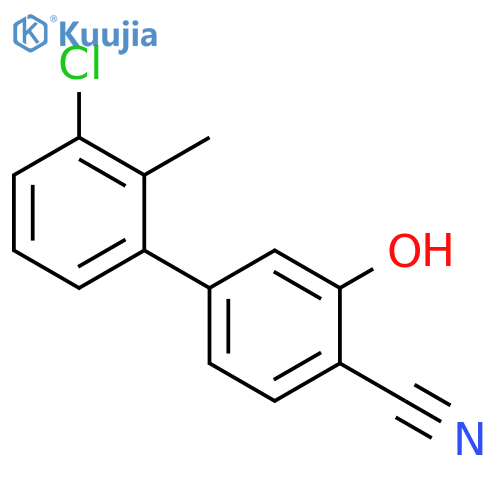 [1,1'-Biphenyl]-4-carbonitrile, 3'-chloro-3-hydroxy-2'-methyl- structure