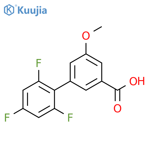 [1,1'-Biphenyl]-3-carboxylic acid, 2',4',6'-trifluoro-5-methoxy- structure
