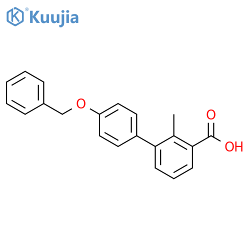 [1,1'-Biphenyl]-3-carboxylic acid, 2-methyl-4'-(phenylmethoxy)- structure