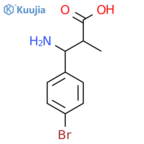 3-amino-3-(4-bromophenyl)-2-methylpropanoic acid structure