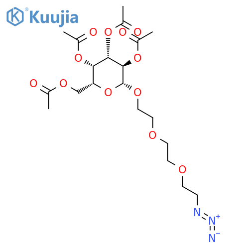 β-D-Galactopyranoside, 2-[2-(2-azidoethoxy)ethoxy]ethyl, 2,3,4,6-tetraacetate structure