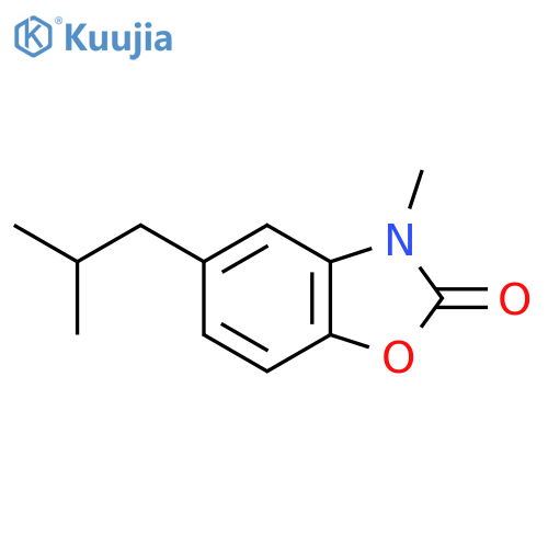 3-Methyl-5-(2-methylpropyl)-1,3-benzoxazol-2-one structure