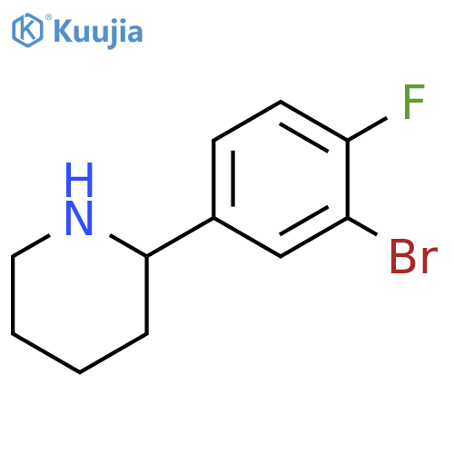 2-(3-bromo-4-fluorophenyl)piperidine structure