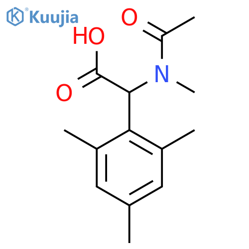 2-(N-methylacetamido)-2-(2,4,6-trimethylphenyl)acetic acid structure