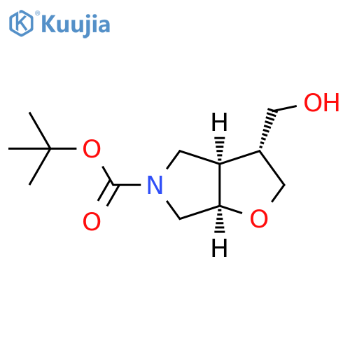 Rel-(3S,3aS,6aS)-tert-butyl 3-(hydroxymethyl)tetrahydro-2H-furo2,3-cpyrrole-5(3H)-carboxylate structure