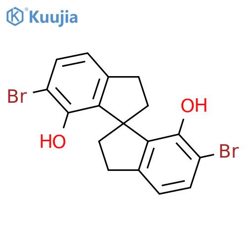 (R)-6,6'-Dibromo-2,2',3,3'-tetrahydro-1,1'-spirobi[indene]-7,7'-diol structure