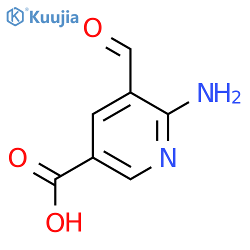 6-amino-5-formylpyridine-3-carboxylic acid structure