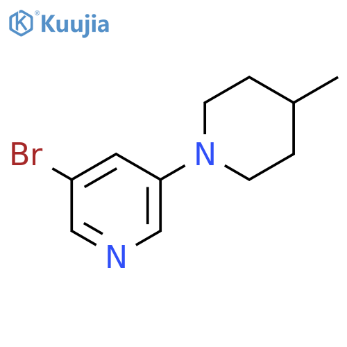 3-Bromo-5-(4-methylpiperidin-1-yl)pyridine structure