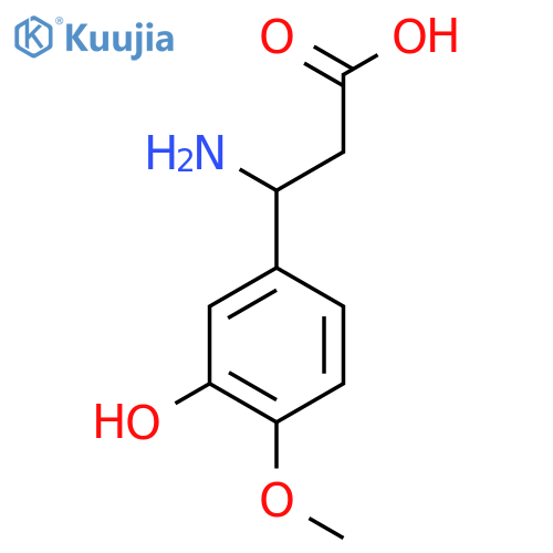3-Amino-2-(3-hydroxy-4-methoxyphenyl)propanoic Acid structure