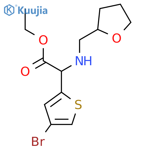 ethyl 2-(4-bromothiophen-2-yl)-2-{(oxolan-2-yl)methylamino}acetate structure