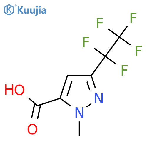 1-methyl-3-(pentafluoroethyl)-1H-pyrazole-5-carboxylic acid structure