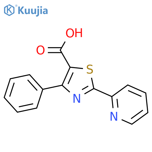 4-Phenyl-2-(2-pyridyl)thiazole-5-carboxylic acid structure