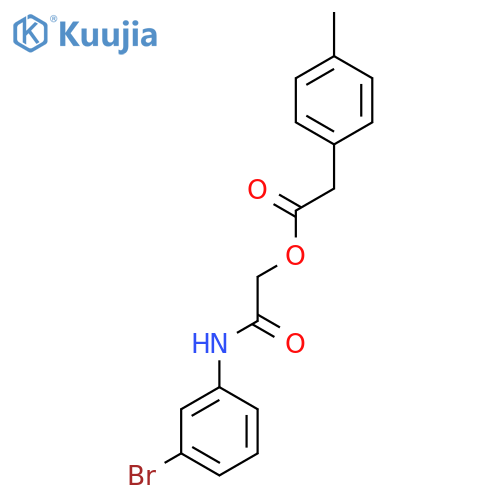 [(3-bromophenyl)carbamoyl]methyl 2-(4-methylphenyl)acetate structure