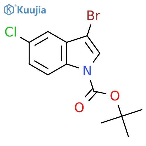 Tert-Butyl 3-bromo-5-chloro-1H-indole-1-carboxylate structure
