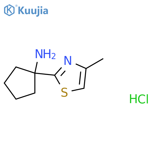 1-(4-methyl-1,3-thiazol-2-yl)cyclopentan-1-amine dihydrochloride structure
