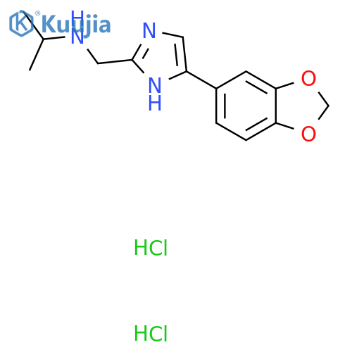 {[4-(2H-1,3-benzodioxol-5-yl)-1H-imidazol-2-yl]methyl}(propan-2-yl)amine dihydrochloride structure