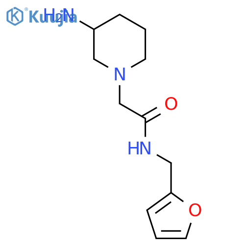 2-(3-Aminopiperidin-1-yl)-N-(furan-2-ylmethyl)acetamide structure