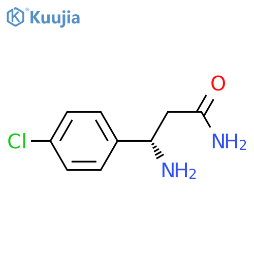 (3S)-3-amino-3-(4-chlorophenyl)propanamide structure