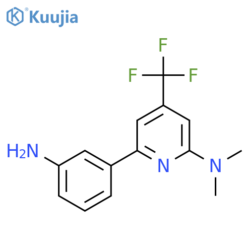 6-(3-Aminophenyl)-N,N-dimethyl-4-(trifluoromethyl)pyridin-2-amine structure