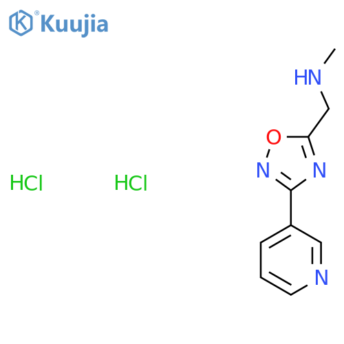 N-methyl-1-[3-(3-pyridyl)-1,2,4-oxadiazol-5-yl]methanamine;dihydrochloride structure