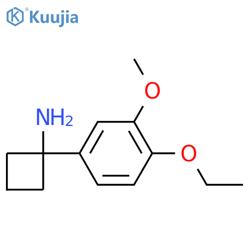 1-(4-ethoxy-3-methoxyphenyl)cyclobutan-1-amine structure