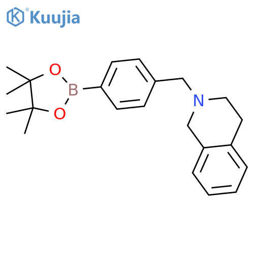 2-4-(4,4,5,5-Tetramethyl-1,3,2dioxaborolan-2-Yl)-benzyl-1,2,3,4-tetrahydro-isoquinoline structure