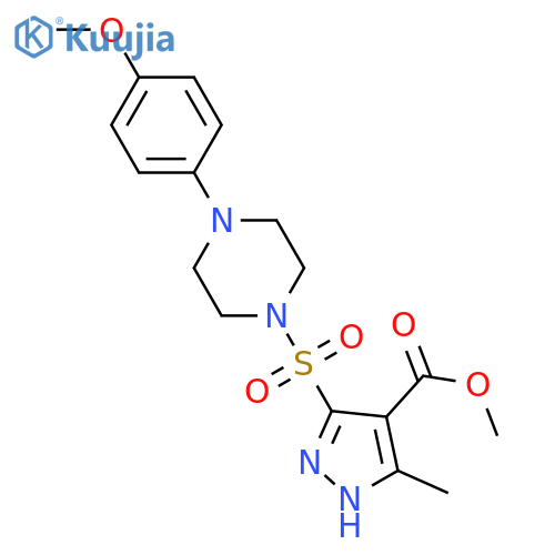 methyl 5-{[4-(4-methoxyphenyl)piperazin-1-yl]sulfonyl}-3-methyl-1H-pyrazole-4-carboxylate structure
