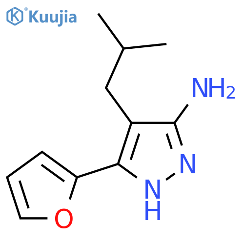 3-(furan-2-yl)-4-(2-methylpropyl)-1H-pyrazol-5-amine structure