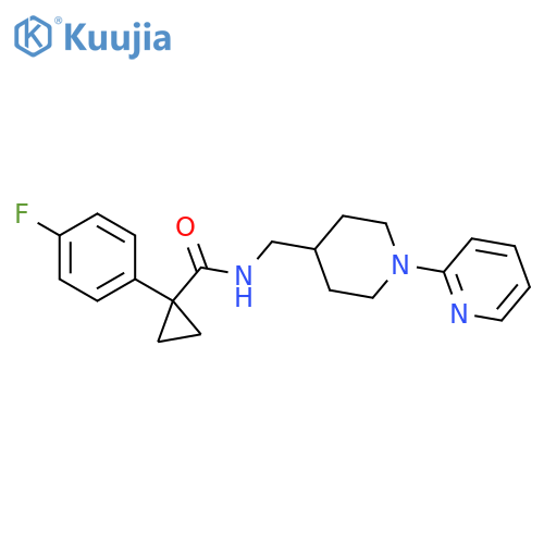 1-(4-fluorophenyl)-N-{1-(pyridin-2-yl)piperidin-4-ylmethyl}cyclopropane-1-carboxamide structure