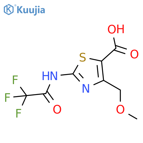 4-(Methoxymethyl)-2-(trifluoroacetamido)-1,3-thiazole-5-carboxylic acid structure