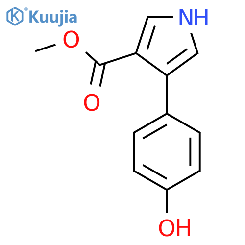 Methyl 4-(4-hydroxyphenyl)-1H-pyrrole-3-carboxylate structure