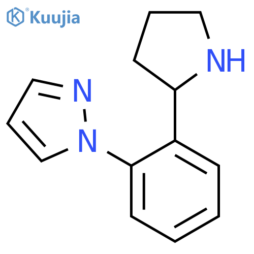 1-2-(pyrrolidin-2-yl)phenyl-1H-pyrazole structure