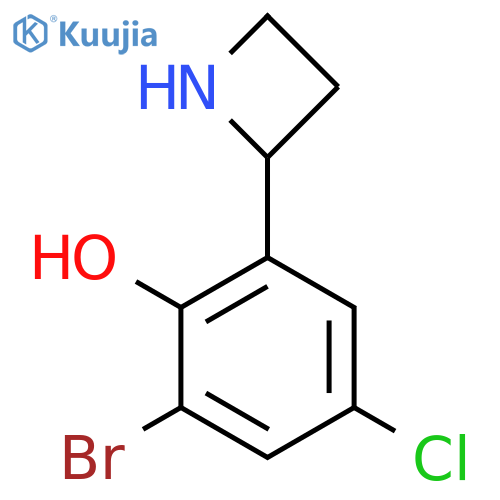 2-(azetidin-2-yl)-6-bromo-4-chlorophenol structure