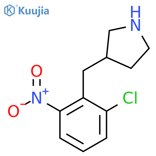 3-(2-chloro-6-nitrophenyl)methylpyrrolidine structure