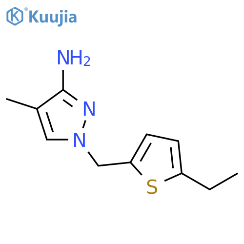 1H-Pyrazol-3-amine, 1-[(5-ethyl-2-thienyl)methyl]-4-methyl- structure