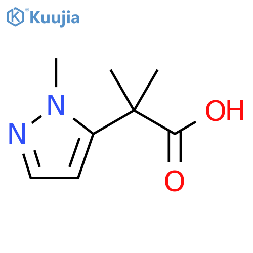2-methyl-2-(1-methyl-1H-pyrazol-5-yl)propanoic acid structure