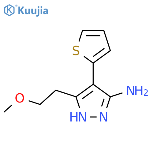 3-(2-methoxyethyl)-4-(thiophen-2-yl)-1H-pyrazol-5-amine structure