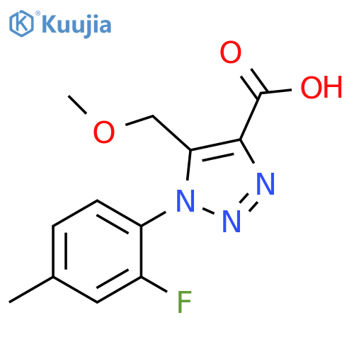 1-(2-fluoro-4-methylphenyl)-5-(methoxymethyl)-1H-1,2,3-triazole-4-carboxylic acid structure