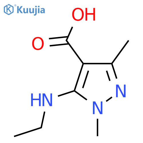 5-(Ethylamino)-1,3-dimethyl-1h-pyrazole-4-carboxylic acid structure