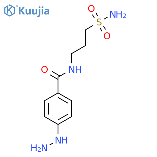 4-hydrazinyl-N-(3-sulfamoylpropyl)benzamide structure