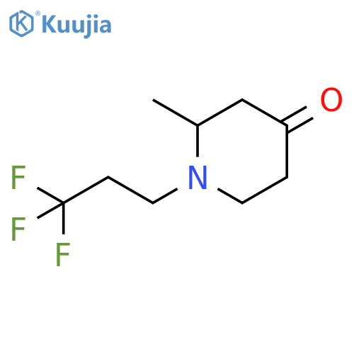 2-methyl-1-(3,3,3-trifluoropropyl)piperidin-4-one structure