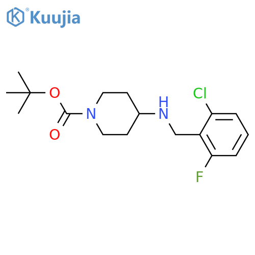 tert-Butyl 4-(2-chloro-6-fluorobenzylamino)piperidine-1-carboxylate structure