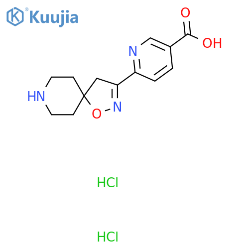 6-(1-Oxa-2,8-diazaspiro4.5dec-2-en-3-yl)nicotinic acid dihydrochloride structure